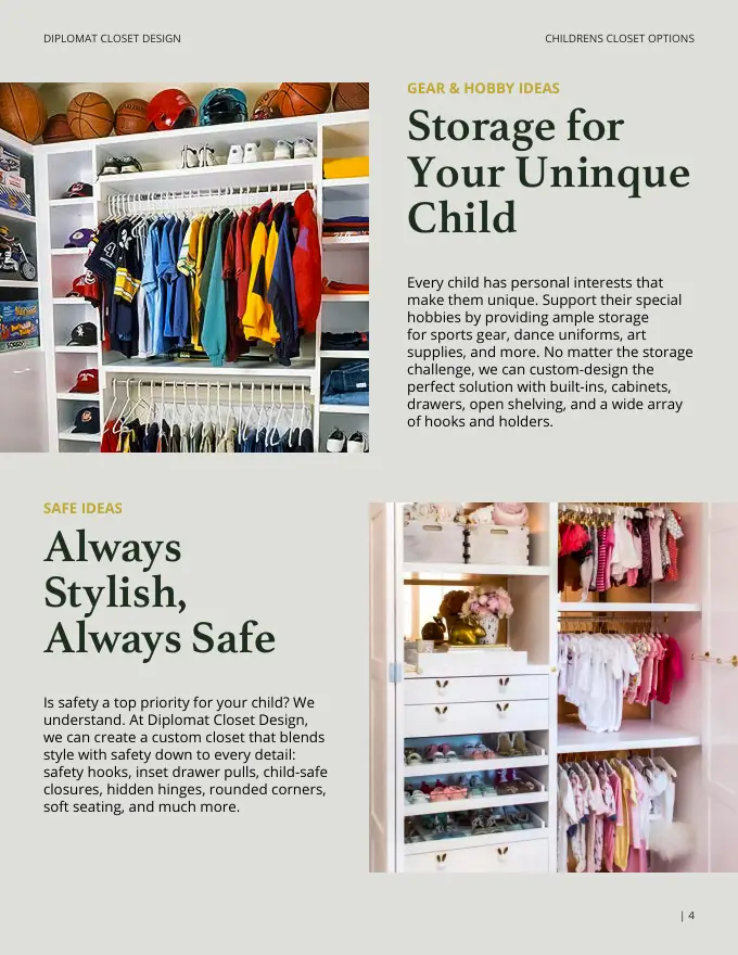 The Children's Closet Lookbook, sample page 4