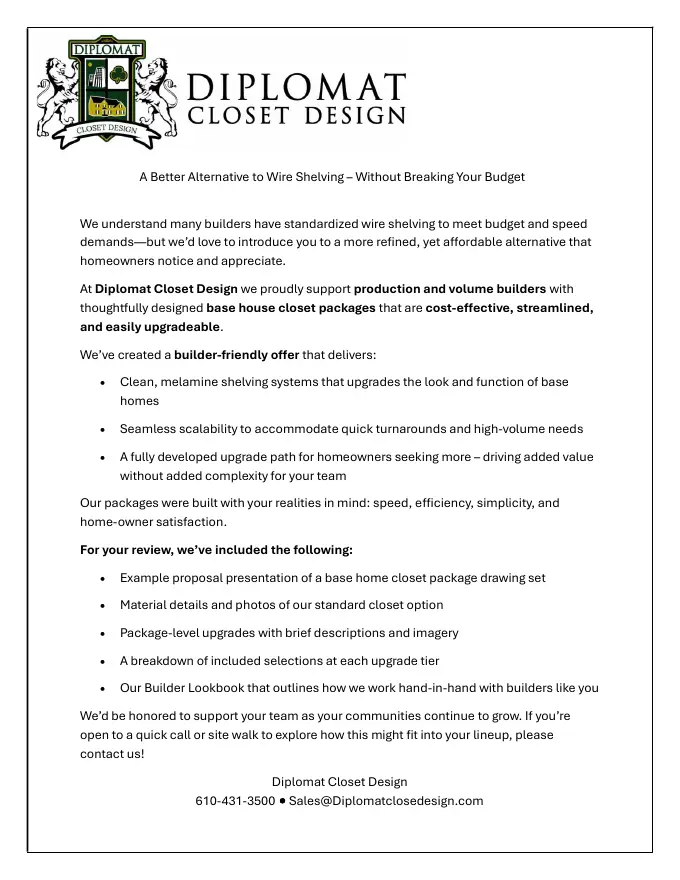 The Production Builder Lookbook, sample page 2