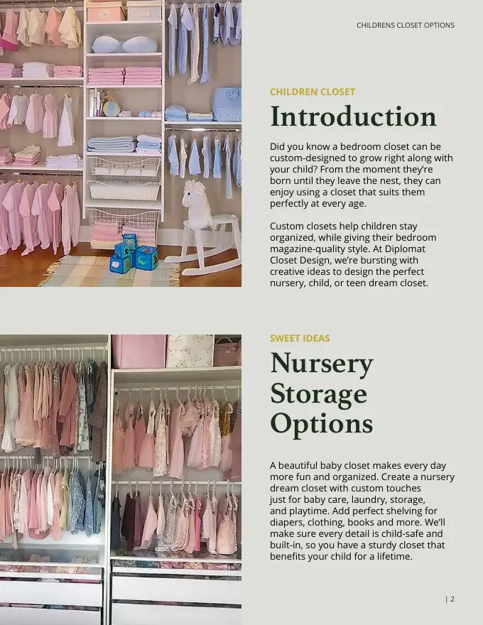 The Children's Closet Lookbook, sample page 2