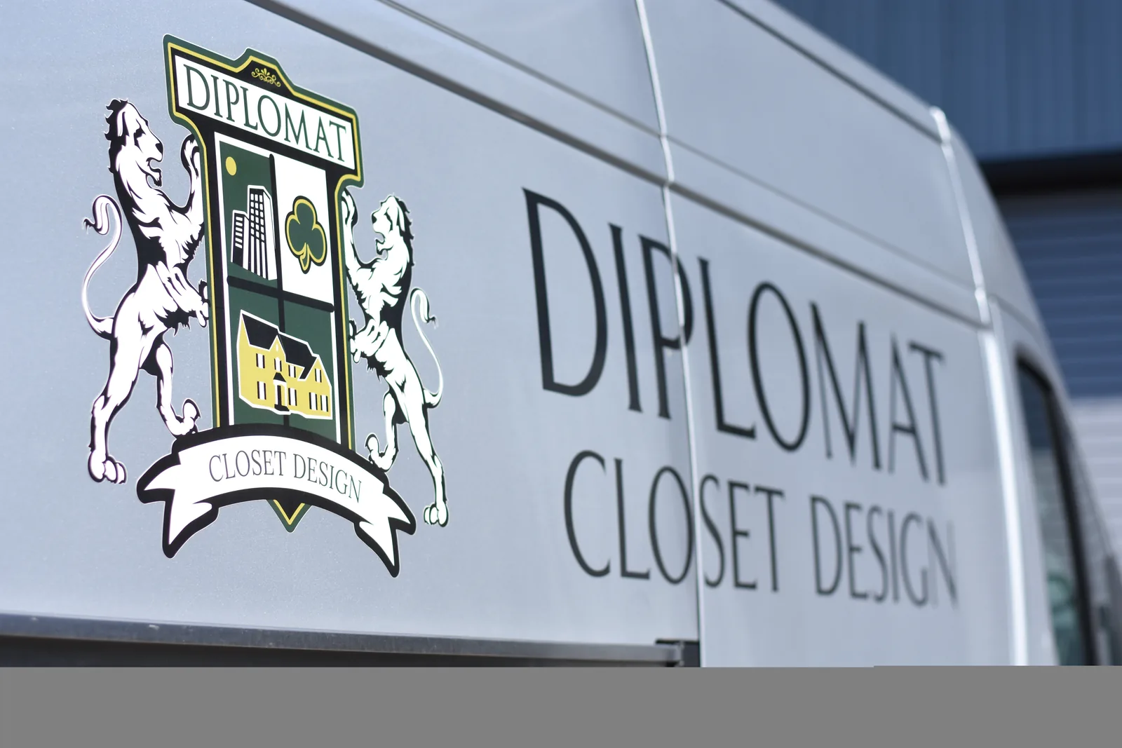 Branded Diplomat Closet Design installation van