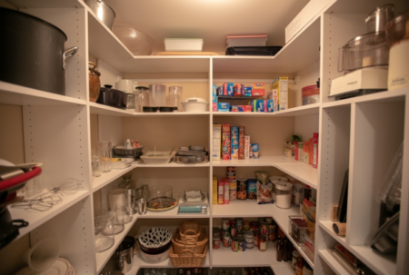 large pantry in kitchen