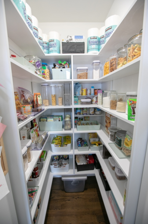 open kitchen shelving