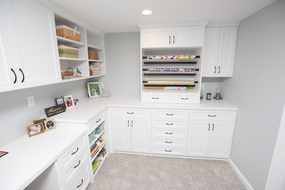 Organizing Basement Shelves-Adding Color to Storage Spaces